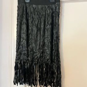DO+BE Do & Be Black Pencil Fringe Tassel Skirt